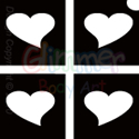 Picture of Mini Heart Stencil (4 in 1)  - (1pc)