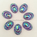 Picture of Big Peacock Oval Gems - Purple - 13x18mm (7 pc.) (SG-BP1)