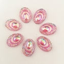 Picture of Big Peacock  Oval Gems - Light Pink - 13x18mm (7 pc.) (SG-BP6)