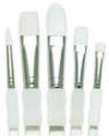Picture of R&L Soft Grip White Taklon - Variety Brush Set (SG305) - 5pc
