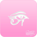 Picture of Pink Power Face Painting Stencil (1134) - Eye of Ra 