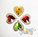 Picture of Double Heart Gems - Festive Assortment - 16mm (7 pc.) (AG-DH2)