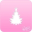 Picture of Pink Power Face Painting Stencil (1038) - Christmas Tree