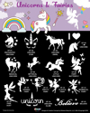 Picture of Unicorns and Fairies Stencil Set with Poster Bundle (75 pc)