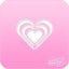 Picture of Pink Power Face Painting Stencil (1124) - Triple Hearts