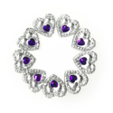 Picture of Double Heart Small Gems - Purple - 12mm (9 pc.) (SG-DHSP)