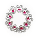 Picture of Double Heart Small Gems - Hot Pink - 12mm (9 pc.) (SG-DHSHP)