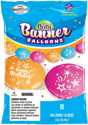 Picture of 12" Party Banner Balloons 10 Count Happy Birthday  (10/bag)