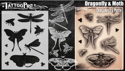 Picture of Tattoo Pro Stencil -  Dragonfly & Moth  (ATPS183)