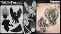 Picture of Tattoo Pro Stencil -  Pegasus  (ATPS187)