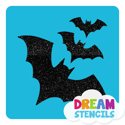Picture of Cascading Bats Glitter Tattoo Stencil - HP-108 (5pc pack)