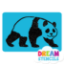 Picture of Panda Glitter Tattoo Stencil - HP-115 (5pc pack)