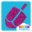 Picture of Hanukkah Dreidel Glitter Tattoo Stencil - HP-35 (5pc pack)