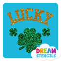 Picture of Lucky Four-Leaf Clover Glitter Tattoo Stencil - HP-48 (5pc pack)
