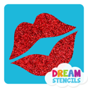 Picture of Lips Glitter Tattoo Stencil - HP-61 (5pc pack)