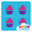 Picture of Mini 4 in 1 Cupcake Glitter Tattoo Stencil - HP-72 (5pc pack)