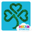 Picture of Celtic Shamrock Glitter Tattoo Stencil - HP-44 (5pc pack)