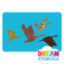 Picture of Flock of Birds Glitter Tattoo Stencil - HP-128 (5pc pack)
