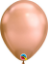 Picture of 7" Qualatex Chrome Rose Gold round balloons - (100/bg)