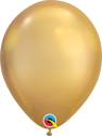 Picture of 7" Qualatex Chrome Gold round balloons - (100/bg)