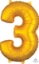 Picture of 26'' Mid-Size Shape Number 3 - Gold (1pc)