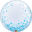 Picture of 24" Deco Bubble - Blue Confetti Dots (1pc)