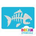 Picture of Fish Skeleton Glitter Tattoo Stencil - HP-140 (5pc pack)