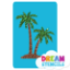 Picture of Twin Palm Trees Glitter Tattoo Stencil - HP-148 (5pc pack)