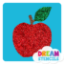 Picture of Apple Glitter Tattoo Stencil - HP-155 (5pc pack)