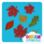 Picture of Tree Leaves Glitter Tattoo Stencil - HP-160 (5pc pack)