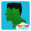 Picture of Frankenstein Face Glitter Tattoo Stencil - HP-180 (5pc pack)