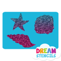 Picture of Sea Shells Glitter Tattoo Stencil - HP-163 (5pc pack)