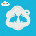 Picture of Twin Bunnies  - Dream Stencil - 108