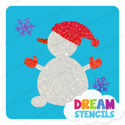 Picture of Jolly Snowman Glitter Tattoo Stencil - HP-211 (5pc pack)
