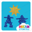 Picture of Inukshuks with Sun - Glitter Tattoo Stencil - HP-228 (5pc pack)