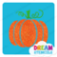 Picture of Pumpkin with Vines Glitter Tattoo Stencil - HP-237 (5pc pack)