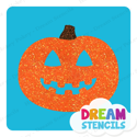 Picture of Pumpkin Face Glitter Tattoo Stencil - HP-239 (5pc pack)