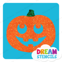 Picture of Pumpkin Cute Face Glitter Tattoo Stencil - HP-240 (5pc pack)