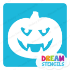Picture of Pumpkin Vampire Face Glitter Tattoo Stencil - HP-241 (5pc pack)