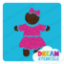 Picture of Gingerbread Girl Glitter Tattoo Stencil - HP-242 (5pc pack)