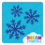 Picture of Snowflake Cluster Glitter Tattoo Stencil - HP-245 (5pc pack)