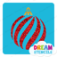 Picture of Sphere Ornament Glitter Tattoo Stencil - HP-247