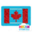 Picture of Canada Flag Glitter Tattoo Stencil - HP-251 (5pc pack)