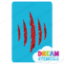 Picture of Scratch Marks Glitter Tattoo Stencil - HP-253 (5pc pack)