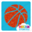 Picture of Basketball Glitter Tattoo Stencil - HP-280 (5pc pack)