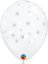 Picture of Qualatex 11'' Contempo Stars ( Diamond Clear with white stars ) 50/bag