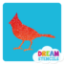 Picture of Bird Cardinal Glitter Tattoo Stencil - HP-288 (5pc pack)