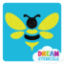 Picture of Honey Bee Glitter Tattoo Stencil - HP-298 (5pc pack)