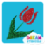 Picture of Tulip Flower Glitter Tattoo Stencil - HP-306 (5pc pack)