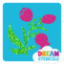 Picture of Tulips with Leaves Glitter Tattoo Stencil - HP-307 (5pc pack)